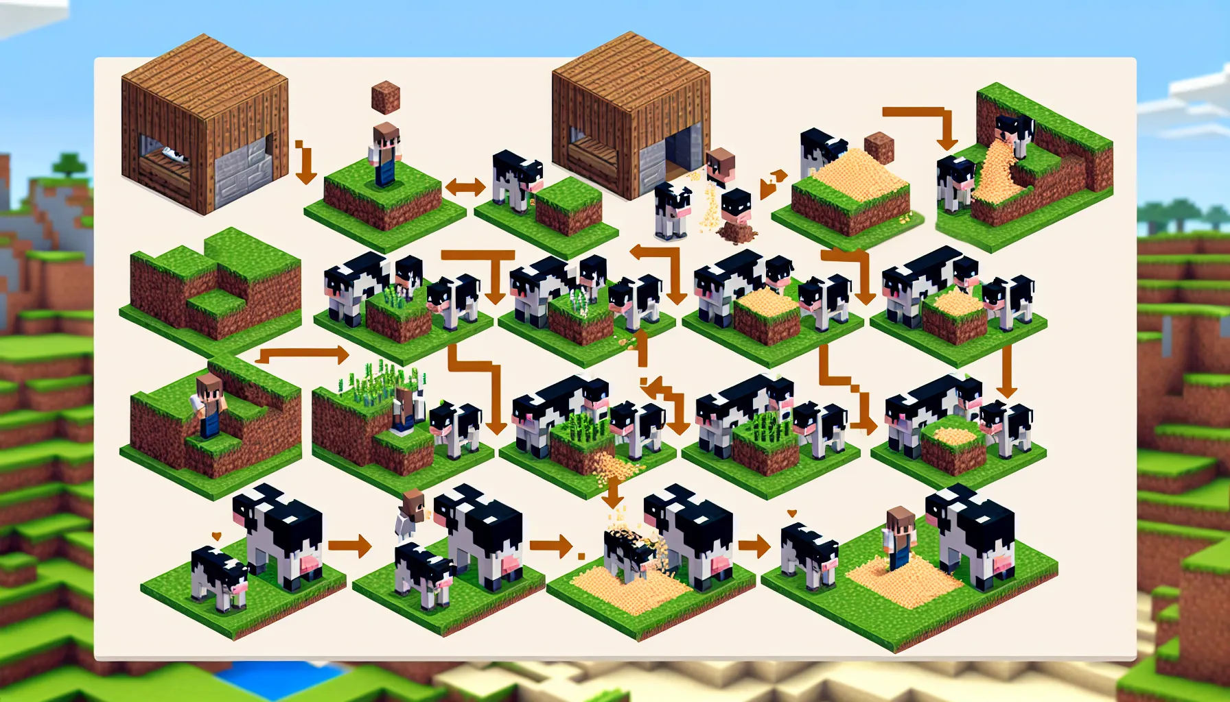 How to Breed Cows in Minecraft - Farm Guide