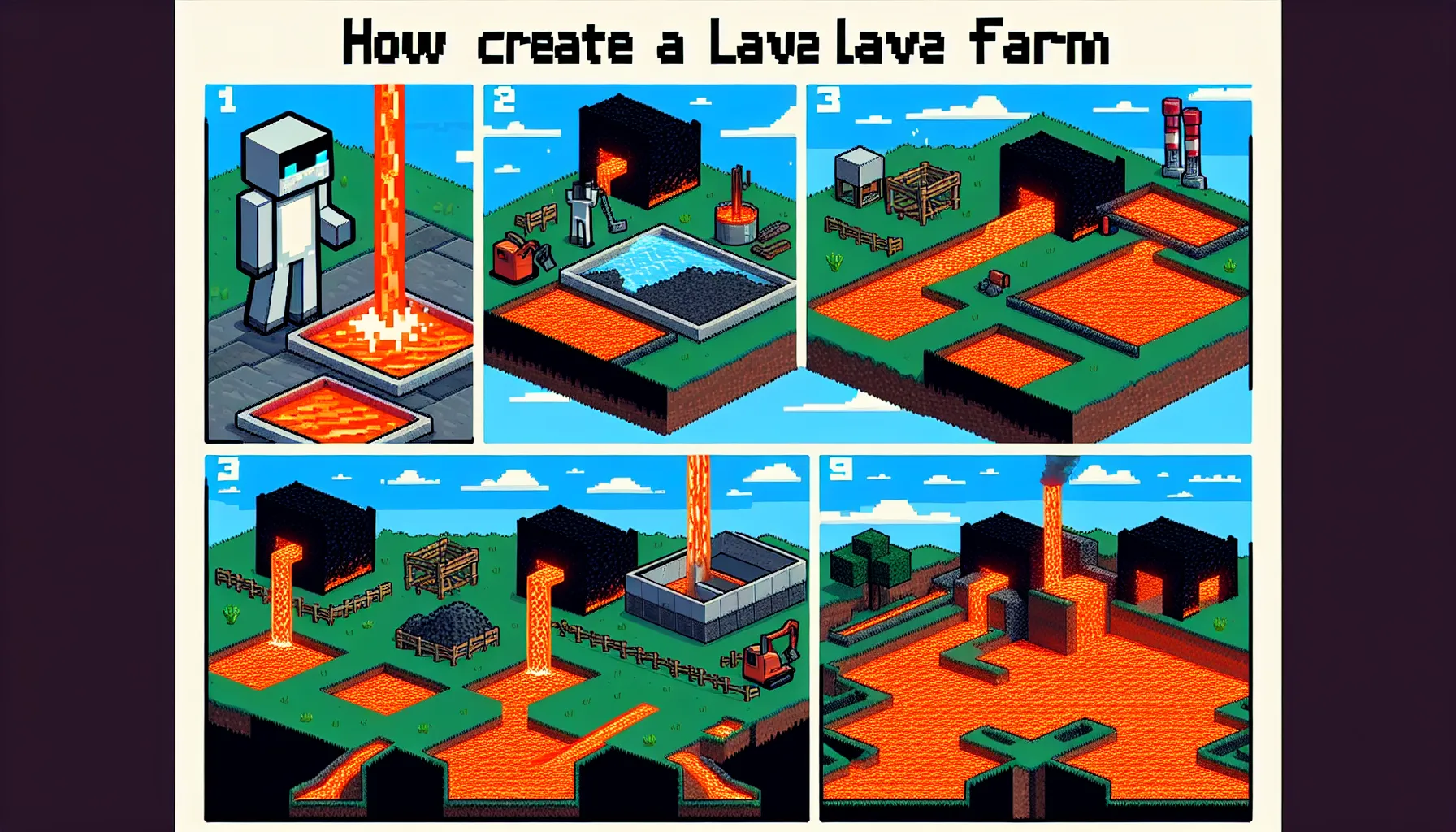 How to Make a Lava Farm in Minecraft - Infinite Lava